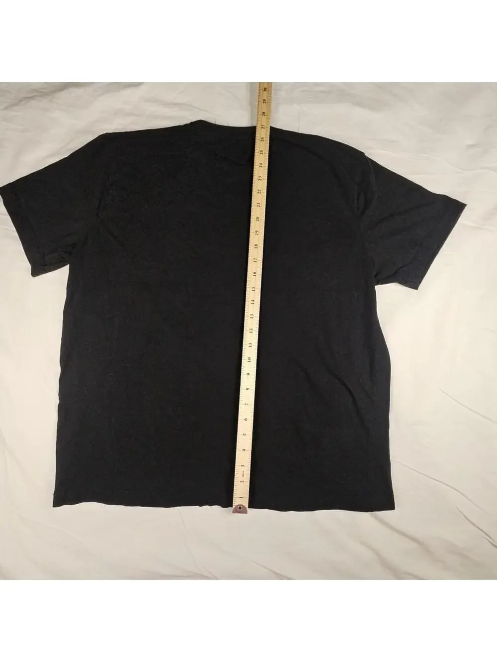 True Religion Mens 2XL Black T-Shirt Gold Foil Buddha Guitar Graphic Tee